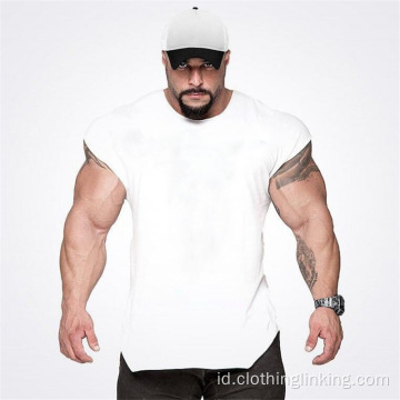 Workout Muscle Slim cotton T-Shirt Fit untuk Pria